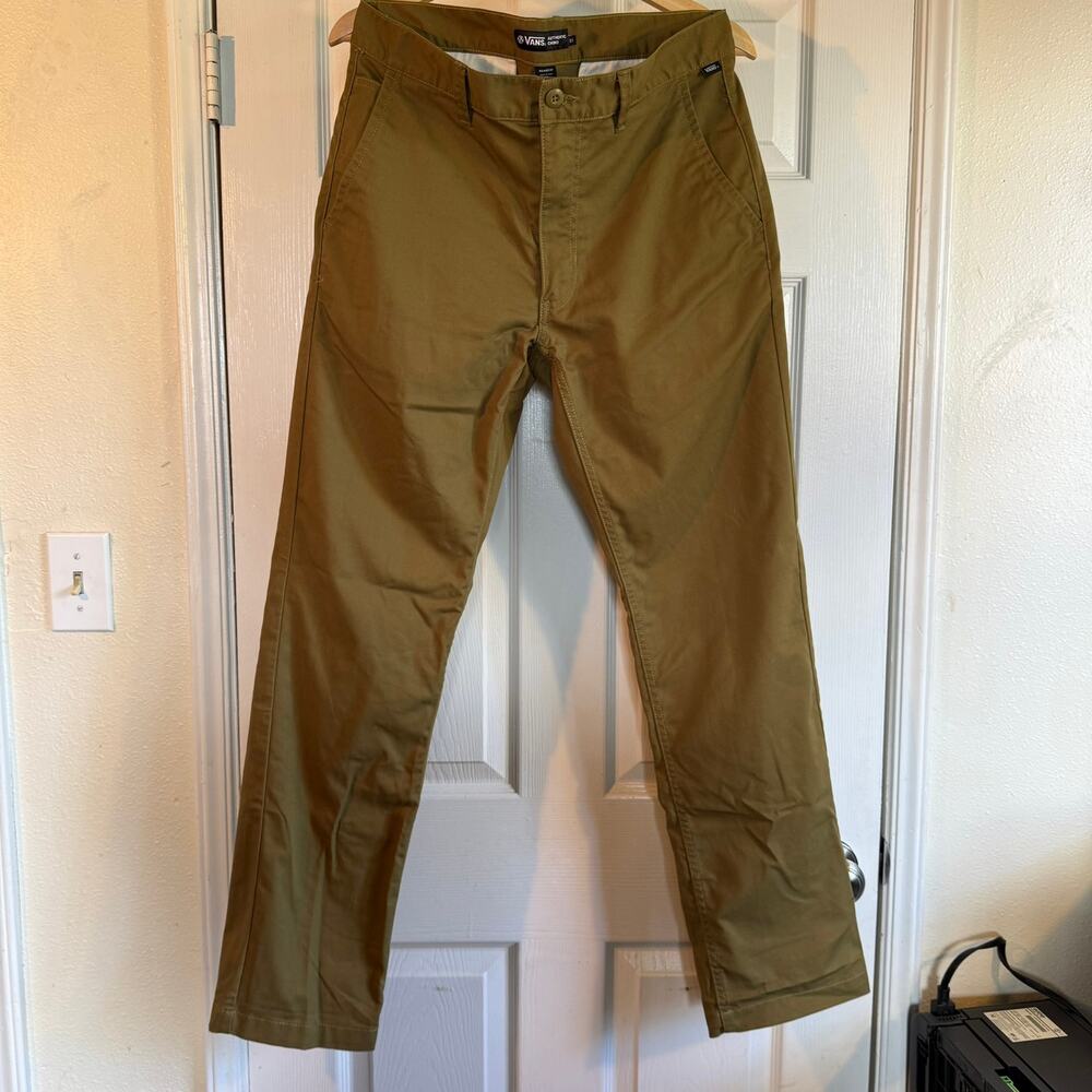 Vans Mens Authentic Chino Pants Relaxed Fit Olive Green Size 31